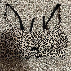 Super cute cheetah swim top! (Sz:large)